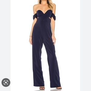 House of Harlow X Revolve Bianca Jumpsuit Strapless Navy Blue Size XS